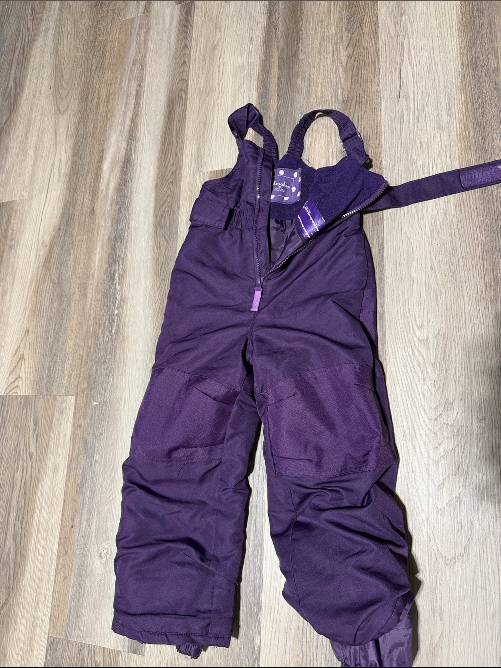 Kids Purple Snow/Insulated Bib Pants